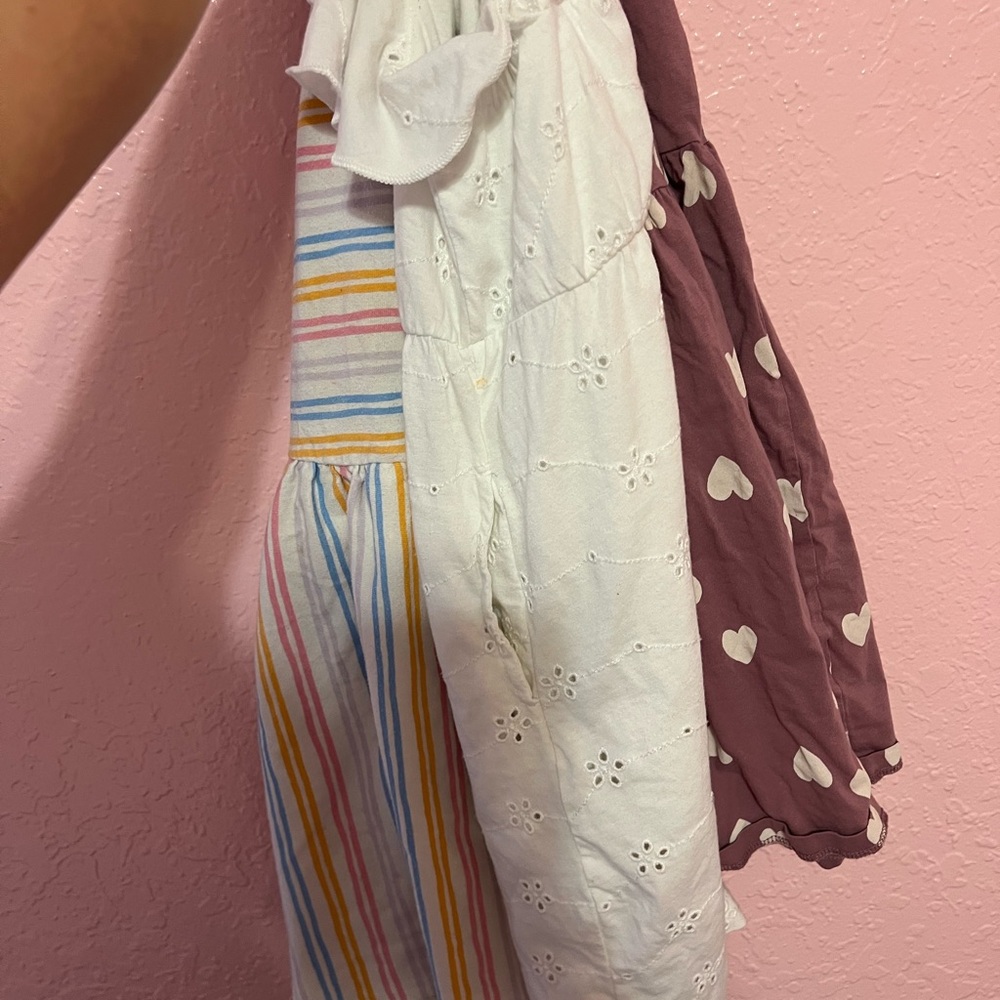 Colorful Striped and Heart Print Dresses